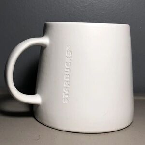 Vintage 2014 Starbucks Embossed White Mug